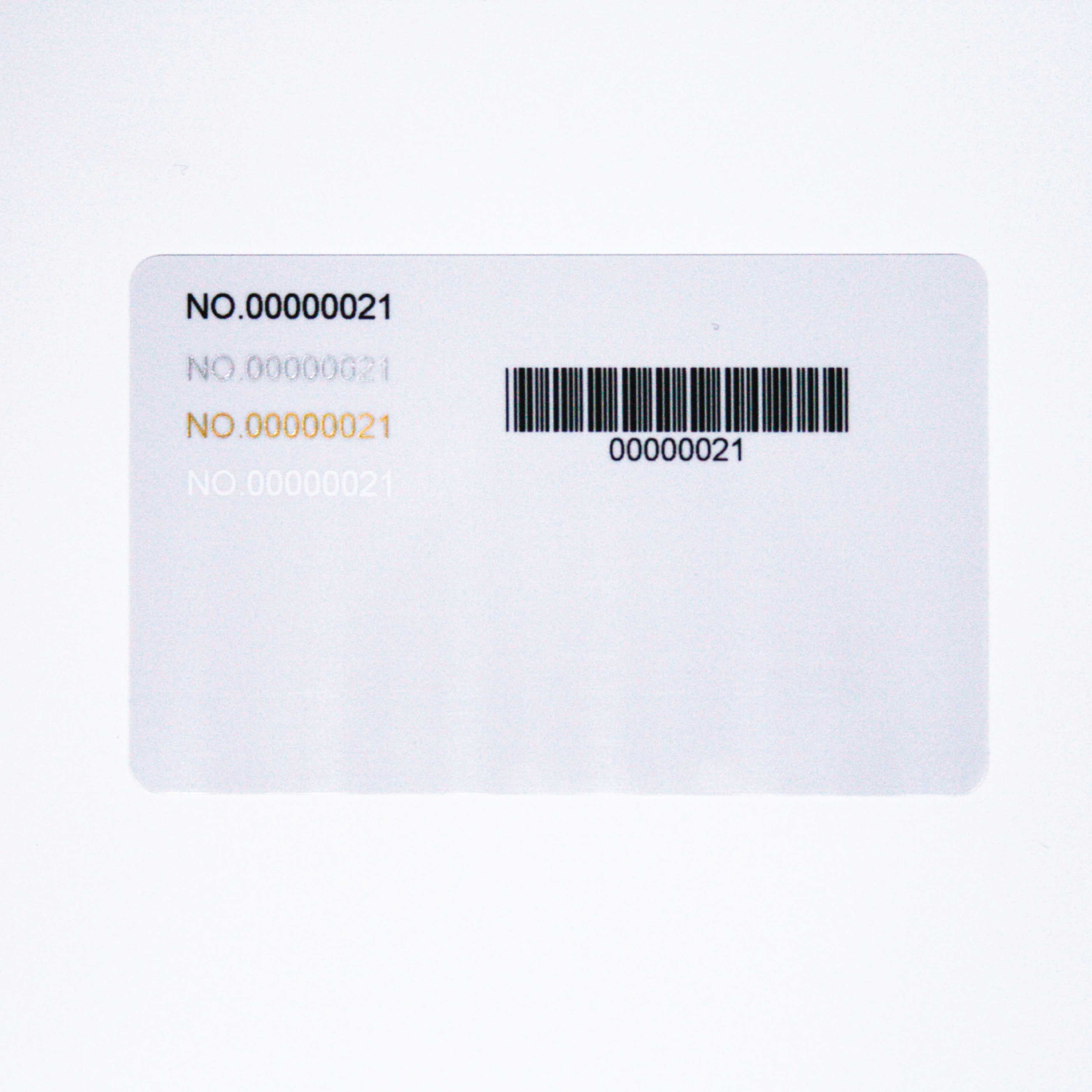 Inkjet printing credit card